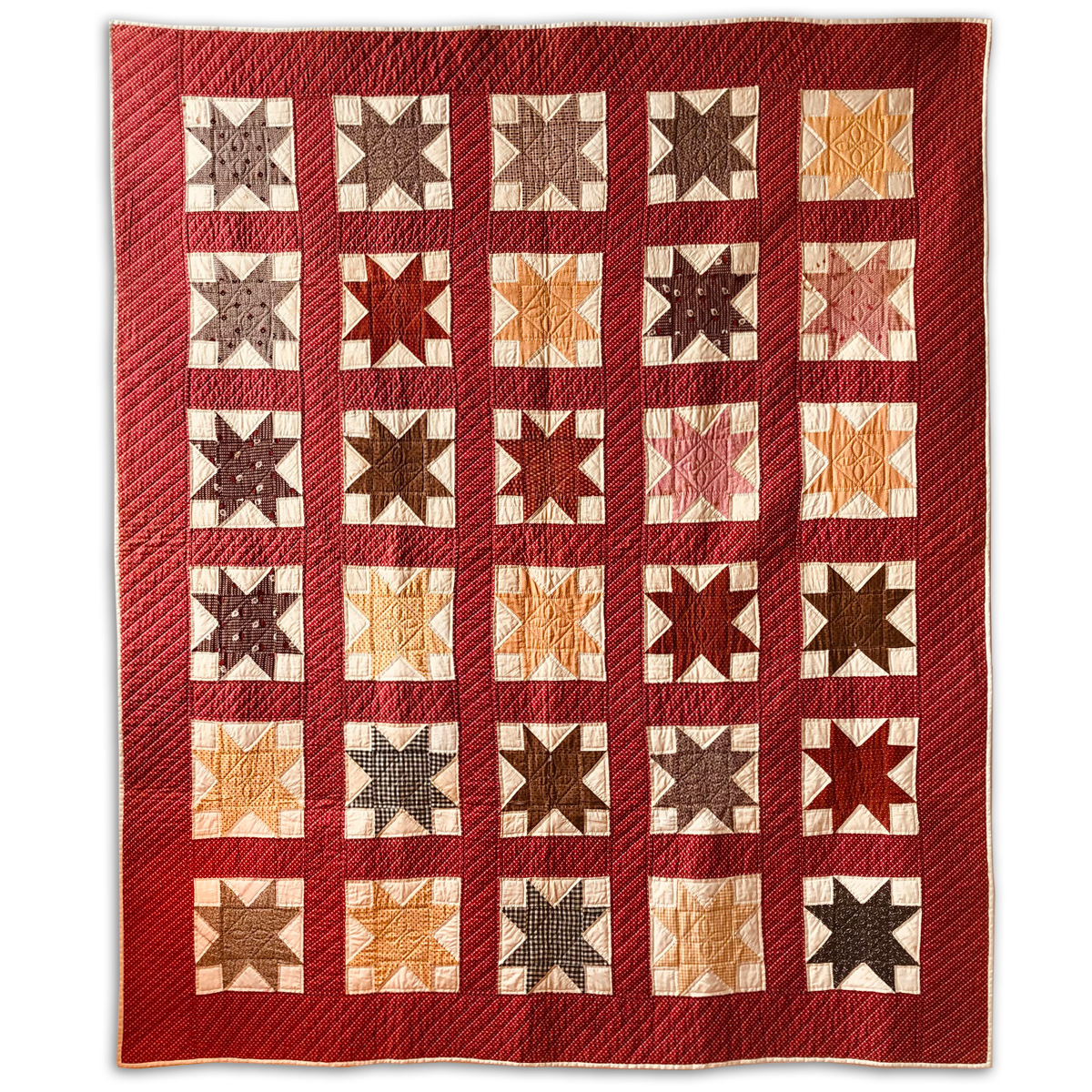 Ohio Star Frances Abell Brand Quilts Antique Quilt